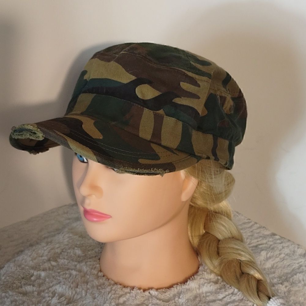 JFH Headwear Camo Military Cadet Cap
